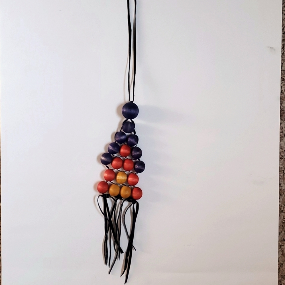 Boho large beaded necklace